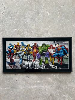 Superhero Comic Art Framed Print