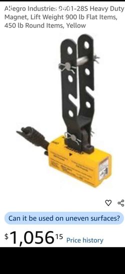 Allegro Industries 9401-28S Heavy Duty Magnet, Lift Weight 900 lb Flat Items, 450 lb Round Items