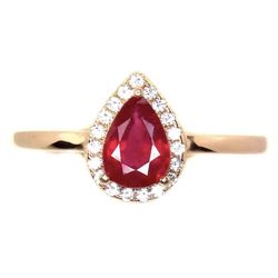 Natural Ruby Rose Gold Ring Sz 8