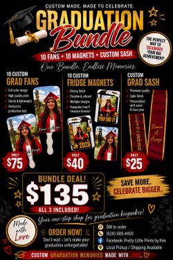 Graduation 2026 personalized fans