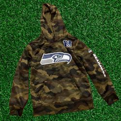 NFL Seattle Seahawks Pullover Hooded Boy Medium Sweatshirt Football Fleece Hawks