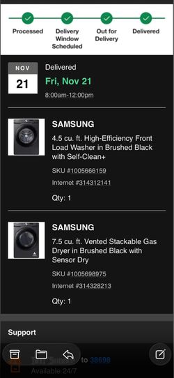 Samsung washer and dryer with pedestal’s