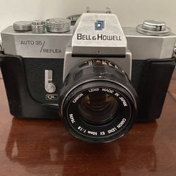 Camera Bell & Howell With 2 Xtra Canon Lenses & Case