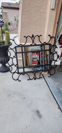 Wrought iron  Scrollwork Wall Mirror