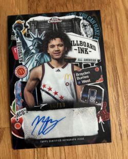 Brayden Burries Auto /10  …1st round 10th overall
