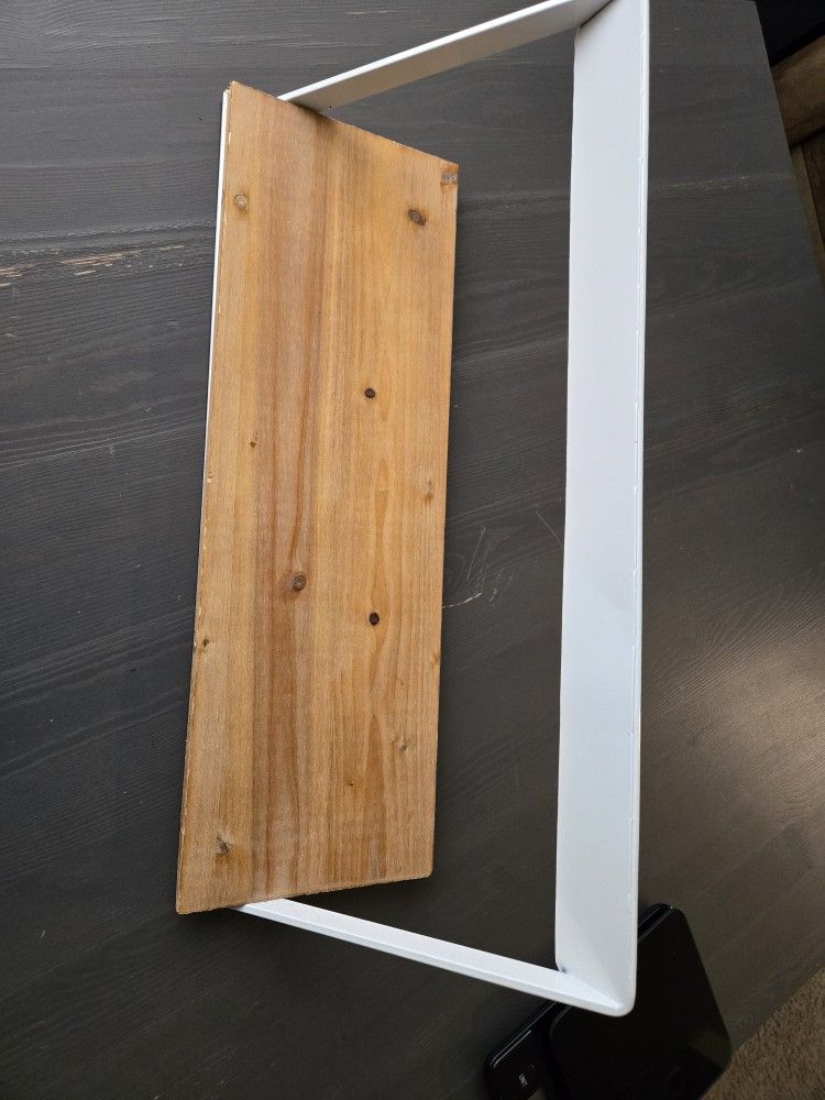 Wood And Metal Shelf