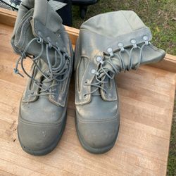 Blue And Grey Military Boots Size 7