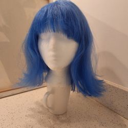Blue Bobbed Wig - Easy Style W/ Water 
