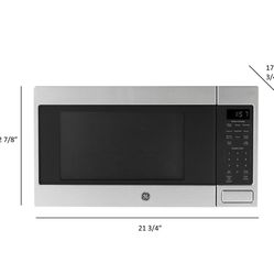 🔥 NEW GE - 1.6 Cu. Ft. Microwave with Sensor Cooking - Stainless steel Model JES1657SMSS WARRANTY