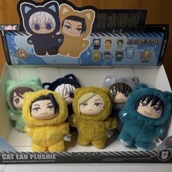 Jujutsu Kaisen Cat Ear Plushie Series Keychains Blind Box full set (opened) 