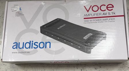 Audison Voce AV 5.1k 5-channel car power amplifier with a built-in crossover.