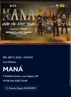 Dos entradas para el concierto de Maná
