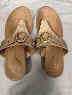 St. John’s Bay “Zion” gold thong sandal