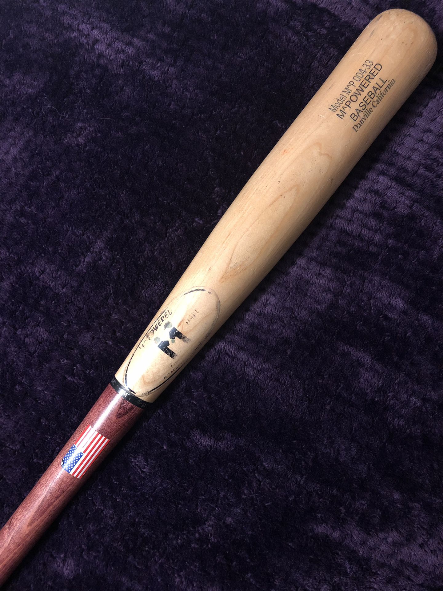 M Powered Maple Wood Baseball Bat