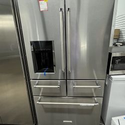 Kitchen Aid 5 Door Refrigerator Stainless Steel Open Box 