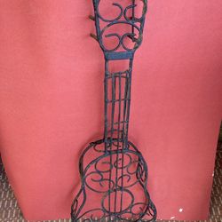 $25-Vintage Wrought Iron Small Guitar Wall Decor