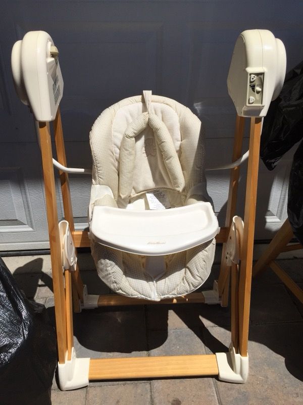 Eddie Bauer baby swing with baby soothing music