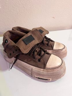 Warrior Platform Sneakers – Brown Suede, Vintage Wash, Women's 6.5, Brand New