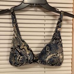 Snake Print Bikini Top Size Small 