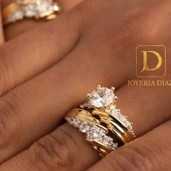 gold wedding and engagement rings