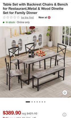 Dining Table Set for 6