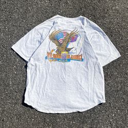 Vintage 90’s We Need GOD In America Graphic Button Up Tee