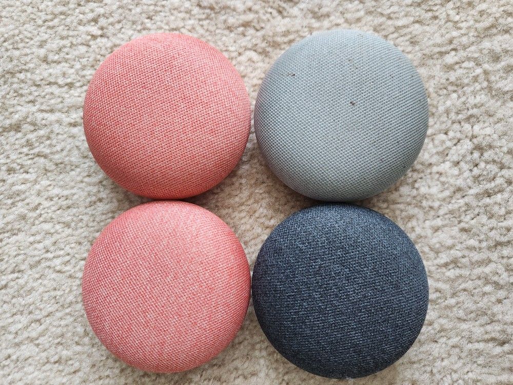 Set of 4 Google Home Mini 1st Gen H0A Smart Speaker