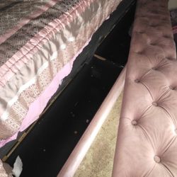 Pink Tufted Bed 
