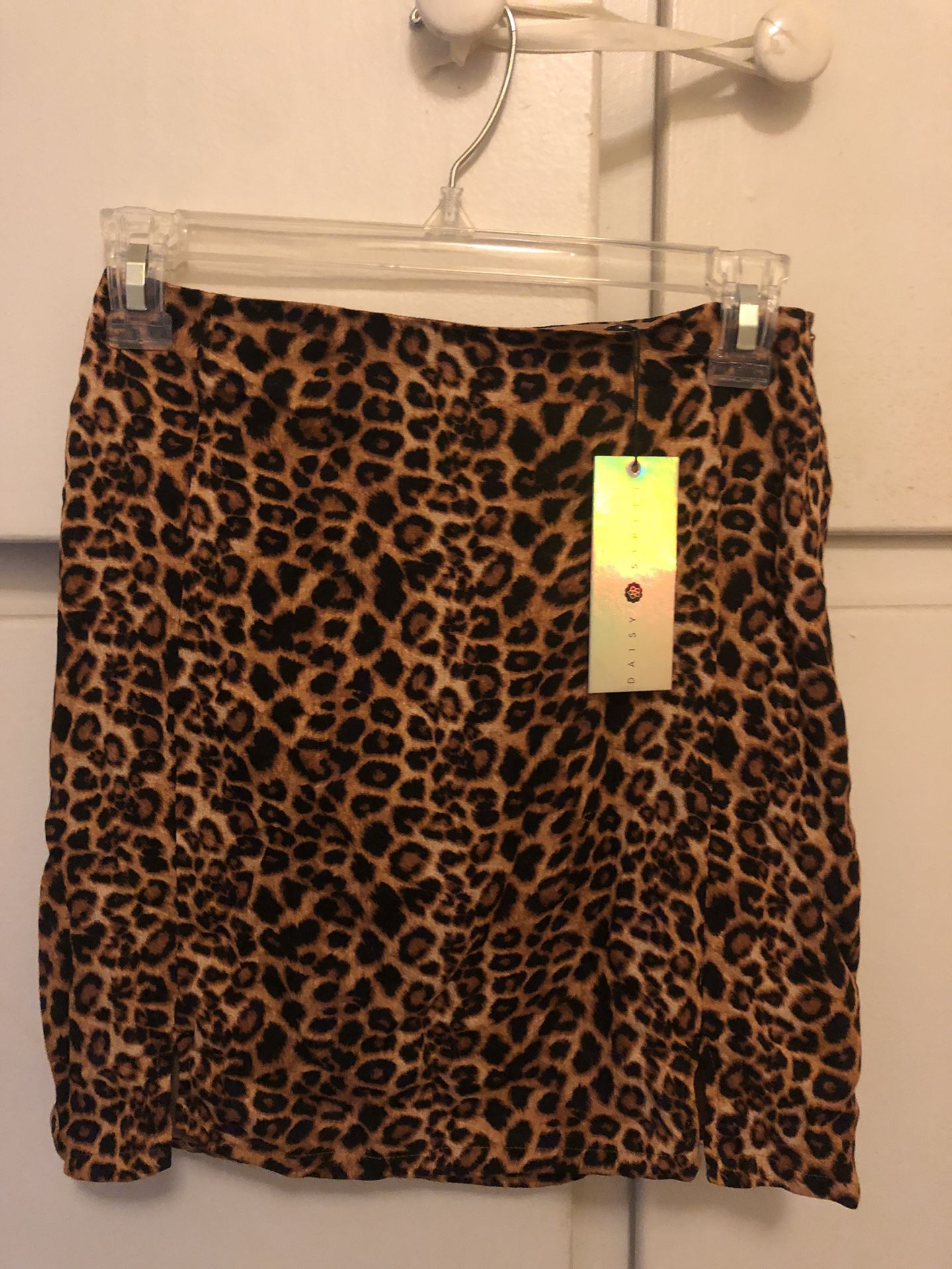 Leopard Print Mini Skirt