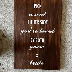 Wooden Wedding Sign