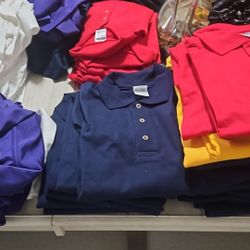 Collared shirts and T-shirts