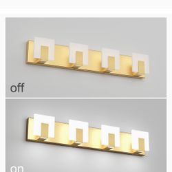 Aipsun Gold Vanity Bathroom Modern LED 4 Lights 