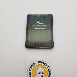 Sony PlayStation 2 Memory Card PS2 Authentic MagicGate 8MB Clear Black
