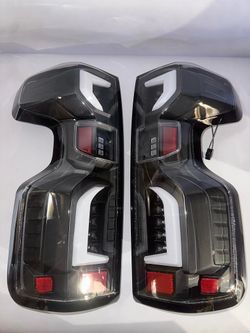 19-23 Chevy Silverado 1500 WT/LT  2022 Silverado LTD 3D LED Light Bar Taillights Black Housing Clear Lens