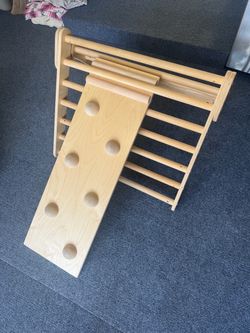 Montessori Wooden toddler ladder with slide Montessori Wooden toddler ladder with slide