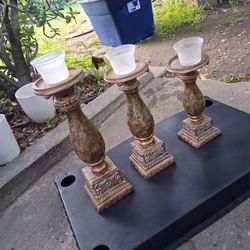 3 CANDLE HOLDERS $15 PICK UP IN SUN VALLEY