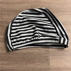 Black And White Swim Cap