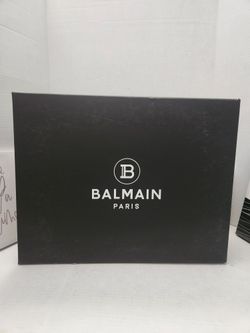Balmain Empty Black Sneaker Box Only Size 40x31x15.5 ***SMALL TEAR IN ONE CORNER OF THE LID & MINOR SCRATCHES 