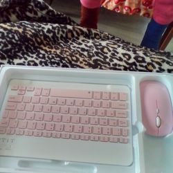 Pink Keyboard And Mouse 