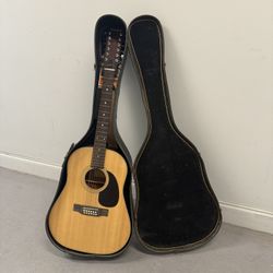 EPIPHONE PR-650-12 Acoustic Guitar with HARD CASE. MADE IN JAPAN (Good condition) PICK UP IN CORNELIUS