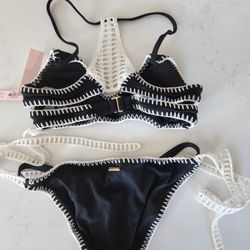 Brand New Victoria's Secret Bikini With Crochet Ties
