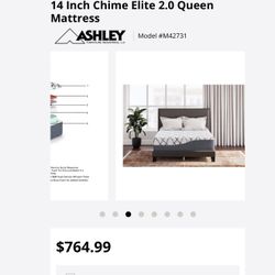 14” Queen Mattress LIKE NEW Only Used For 1 Month 