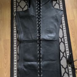 motorcycle chaps, leather