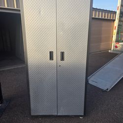 Gladiator Ready-to-Assemble Large GearBox 36-in W x 72-in H x 18-in D Freestanding or wall-mounted Steel Garage Cabinet in Gray