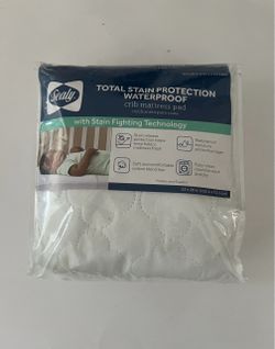 Sealy Baby Crib Mattress Protector - Waterproof, Quilted, Machine Washable