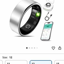 Brand new Smart Ring size 12 for Women Men Fitness Tracker sleep  Monitoring, Step Counting, IP68 Waterproof for iOS and Android
