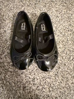 Jumping Beans Girls Black Patent Ballet Flats