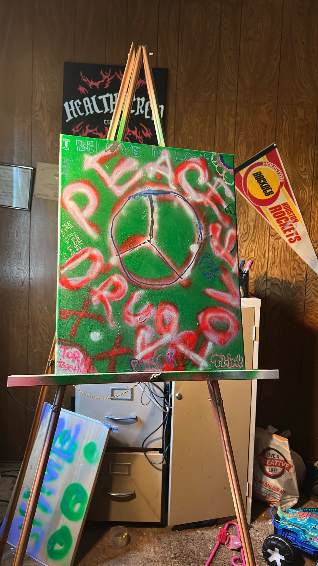 Peace Drugs Love - Painting 