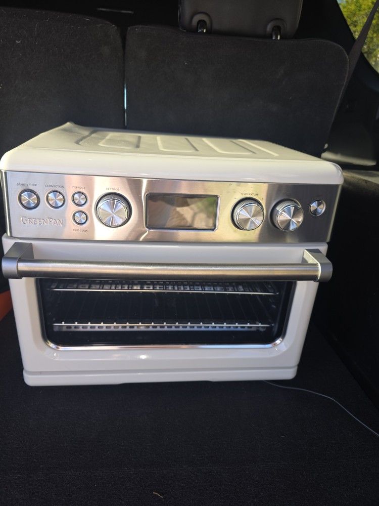 GreenPan 13-in-1 Elite Countertop Convection Oven and Air Fryer, PFOA and PFAS-Free Ceramic Tray and Pizza Pan, Adjustable Racks, Multifunction Preset