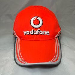 Vodafone McLaren Mercedes Jenson Sergio Vintage Racing Cap Hat Orange Formula 1
